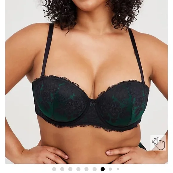 TORRID Green & Black Bra - Picture 4 of 8